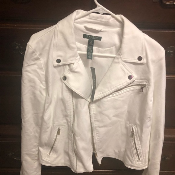 Lauren Ralph Lauren Jackets & Blazers - White Denim jacket